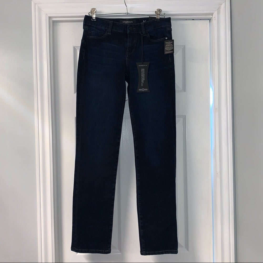 LIVERPOOL JEANS COMPANY the Hugger Straight leg denim jeans 2 NWT mid rise